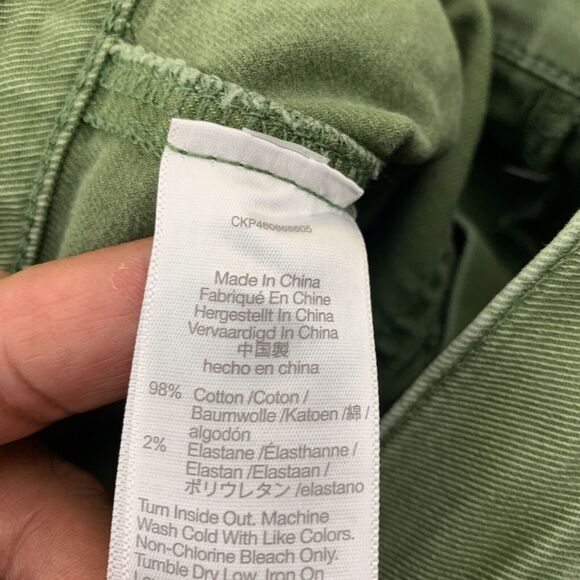 Madewell Shorts Womens Size 24 Army Green Stretch Perfect Vintage Deep Pockets - Picture 12 of 15